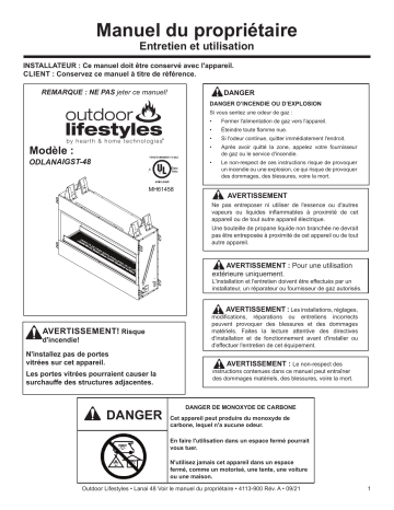 Heatilator Lanai See-Through Gas Fireplace Manuel du propriétaire | Fixfr