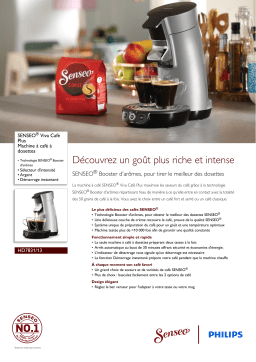 SENSEO® HD7831/13 SENSEO® Viva Café Plus Machine à café à dosettes Manuel utilisateur
