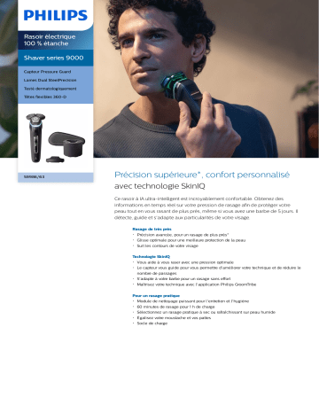 Philips S9986/63 Shaver series 9000 Rasoir électrique 100 % étanche Manuel utilisateur | Fixfr