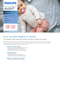 Avent SCF345/20 Avent Sucette ultra air Manuel utilisateur