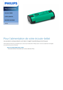 Philips CRP395/01 Piles rechargeables Manuel utilisateur