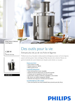 Philips HR1881/00 Robust Collection Centrifugeuse Manuel utilisateur