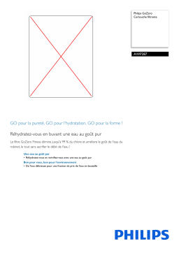 Philips AWP287/24 GoZero Cartouche filtrante Manuel utilisateur