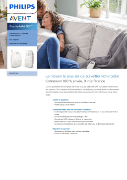 Avent SCD711/26 Avent Écoute-bébé DECT Manuel utilisateur