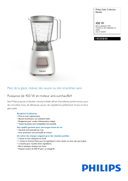 Philips HR2058/00 Daily Collection Blender Manuel utilisateur