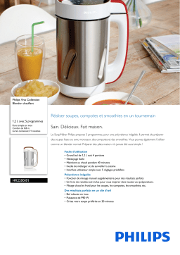 Philips HR2200/81 Viva Collection Blender chauffant Manuel utilisateur