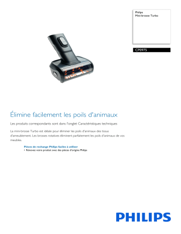 Philips CP0975/01 Mini-brosse Turbo Manuel utilisateur | Fixfr