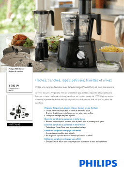 Philips HR7776/90 7000 Series Robot de cuisine Manuel utilisateur