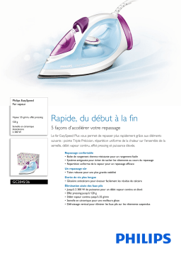 Philips GC2045/26 EasySpeed Fer vapeur Manuel utilisateur