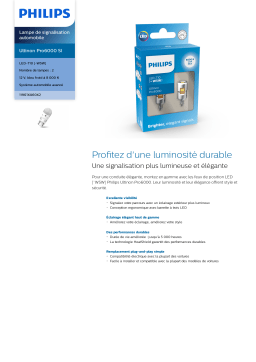 Philips 11961XU60X2/10 Ultinon Pro6000 SI Lampe de signalisation automobile Manuel utilisateur