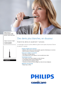 Sonicare HX6830/44 Sonicare ProtectiveClean 4500 Brosse à dents électrique Manuel utilisateur