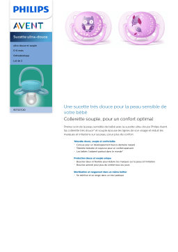 Avent SCF227/20 Avent Sucette ultra-douce Manuel utilisateur