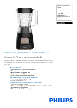 Philips HR2056/90 Daily Collection Blender Manuel utilisateur