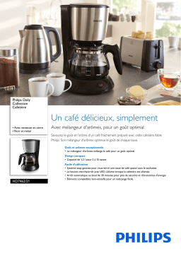 Philips HD7462/21 Daily Collection Cafetière Manuel utilisateur