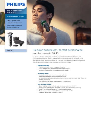 Philips S9987/68 Shaver series 9000 Rasoir électrique Wet & Dry Manuel utilisateur | Fixfr