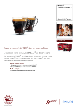 SENSEO® CA6510/00 SENSEO® Tasses à café en verre Manuel utilisateur