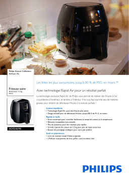 Philips HD9240/90 Avance Collection Airfryer XL Manuel utilisateur