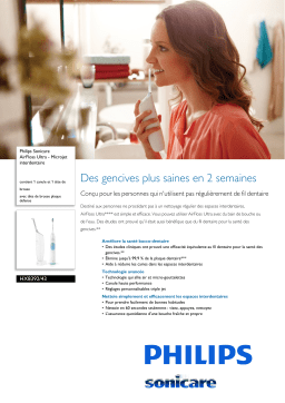 Sonicare HX8392/43 Sonicare AirFloss Ultra - Microjet interdentaire Manuel utilisateur