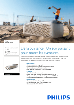 Philips TAS7807W/00 Enceinte sans fil Manuel utilisateur