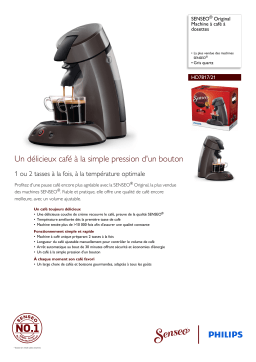 SENSEO® HD7817/21 SENSEO® Original Machine à café à dosettes Manuel utilisateur