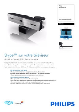 Philips PTA317/00 Webcam TV Manuel utilisateur