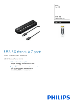 Philips SWV3707/59 Hub USB Manuel utilisateur