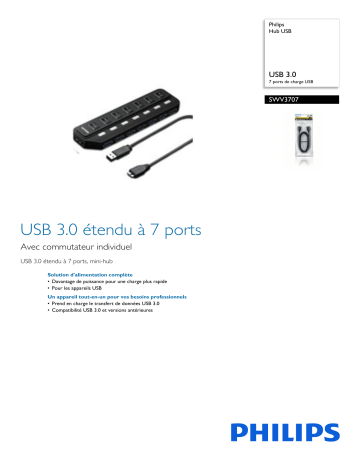 Philips SWV3707/59 Hub USB Manuel utilisateur | Fixfr