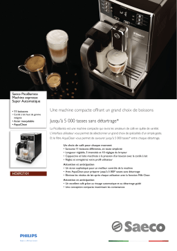 Saeco HD8927/01 Saeco PicoBaristo Machine espresso Super Automatique Manuel utilisateur