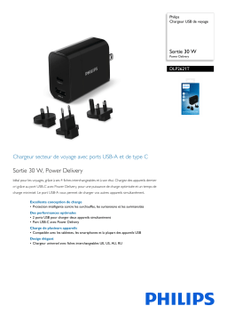 Philips DLP2621T/03 Chargeur USB de voyage Manuel utilisateur