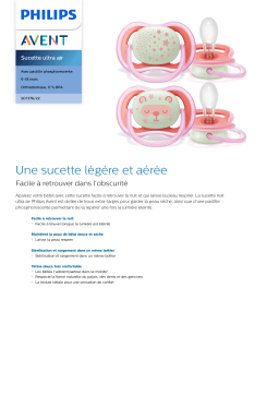 Avent SCF376/22 Avent Sucette ultra air Manuel utilisateur