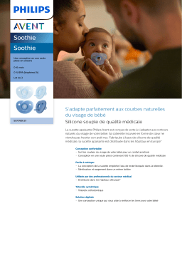 Avent SCF099/21 Avent Soothie Soothie Manuel utilisateur