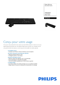 Philips SPT6501B/00 500 Series Duo clavier-souris Manuel utilisateur