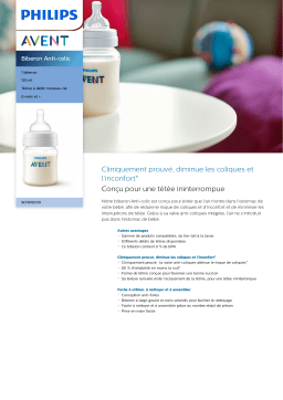 Avent SCF810/00 Avent Biberon Anti-colic Manuel utilisateur