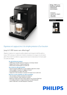 Philips EP3360/00 3100 series Machines espresso entièrement automatiques Manuel utilisateur