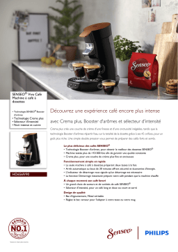 SENSEO® HD6569/90 SENSEO® Viva Café Machine à café à dosettes Manuel utilisateur