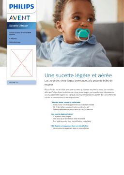 Avent SCF244/22 Avent Sucette ultra air Manuel utilisateur