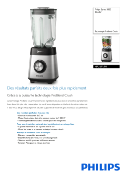 Philips HR3571/90 Series 5000 Blender Manuel utilisateur