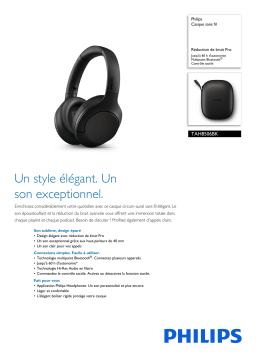 Philips TAH8506BK/00 Casque sans fil Manuel utilisateur