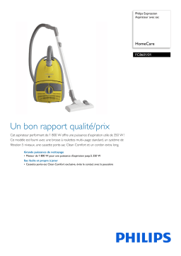 Philips FC8601/01 Expression Aspirateur avec sac Manuel utilisateur