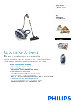 Philips FC9302/01 SilentStar Aspirateur avec sac Manuel utilisateur