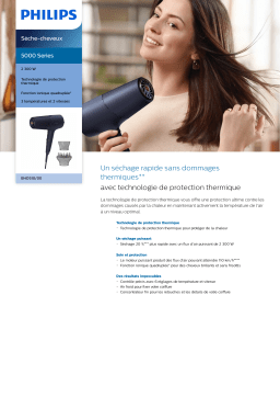 Philips BHD510/00 5000 Series Sèche-cheveux Manuel utilisateur