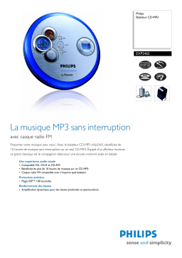 Philips EXP2465/00 Baladeur CD-MP3 Manuel utilisateur