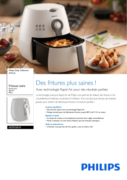 Philips HD9218/10 Daily Collection Airfryer Manuel utilisateur