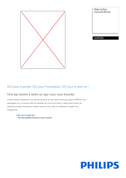 Philips AWP295/24 GoZero Cartouche filtrante Manuel utilisateur