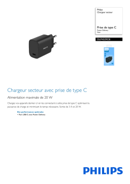 Philips DLP4329CB/12 Chargeur secteur Manuel utilisateur