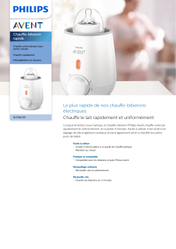 Avent SCF355/00 Avent Chauffe-biberon rapide Manuel utilisateur