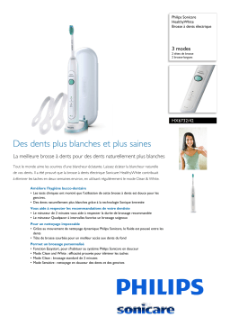 Sonicare HX6732/42 Sonicare HealthyWhite Brosse à dents électrique Manuel utilisateur