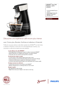 SENSEO® HD6569/64 SENSEO® Viva Café Machine à café à dosettes Manuel utilisateur