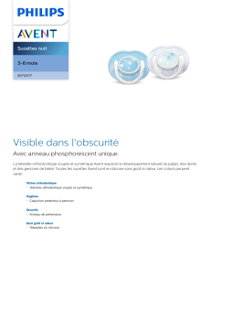 Avent SCF127/17 Avent Sucettes nuit Manuel utilisateur