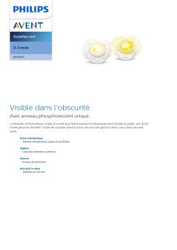 Avent SCF123/17 Avent Sucettes nuit Manuel utilisateur